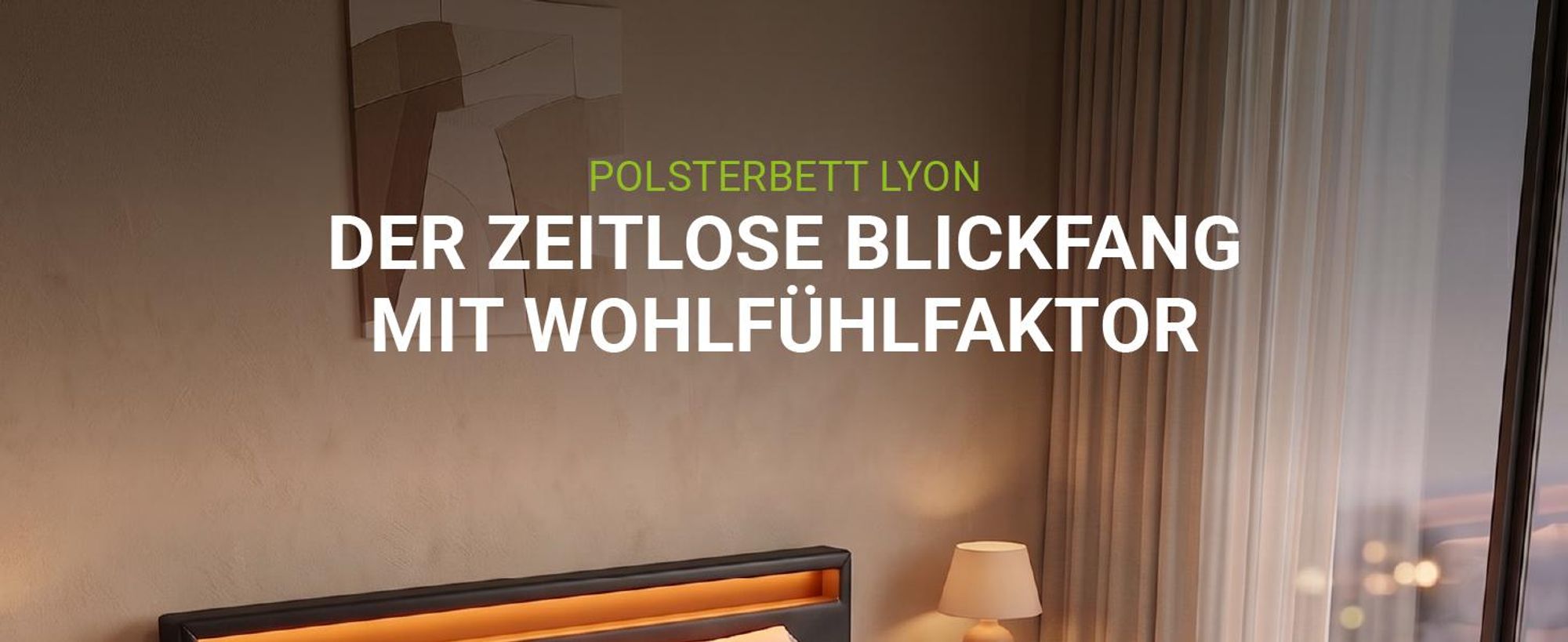 Juskys Polsterbett Lyon 180 x 200 cm schwarz – Bettgestell mit Lattenrost, Bettkasten & LED Beleuchtung – Kunstleder & Holz – Bett Doppelbett
