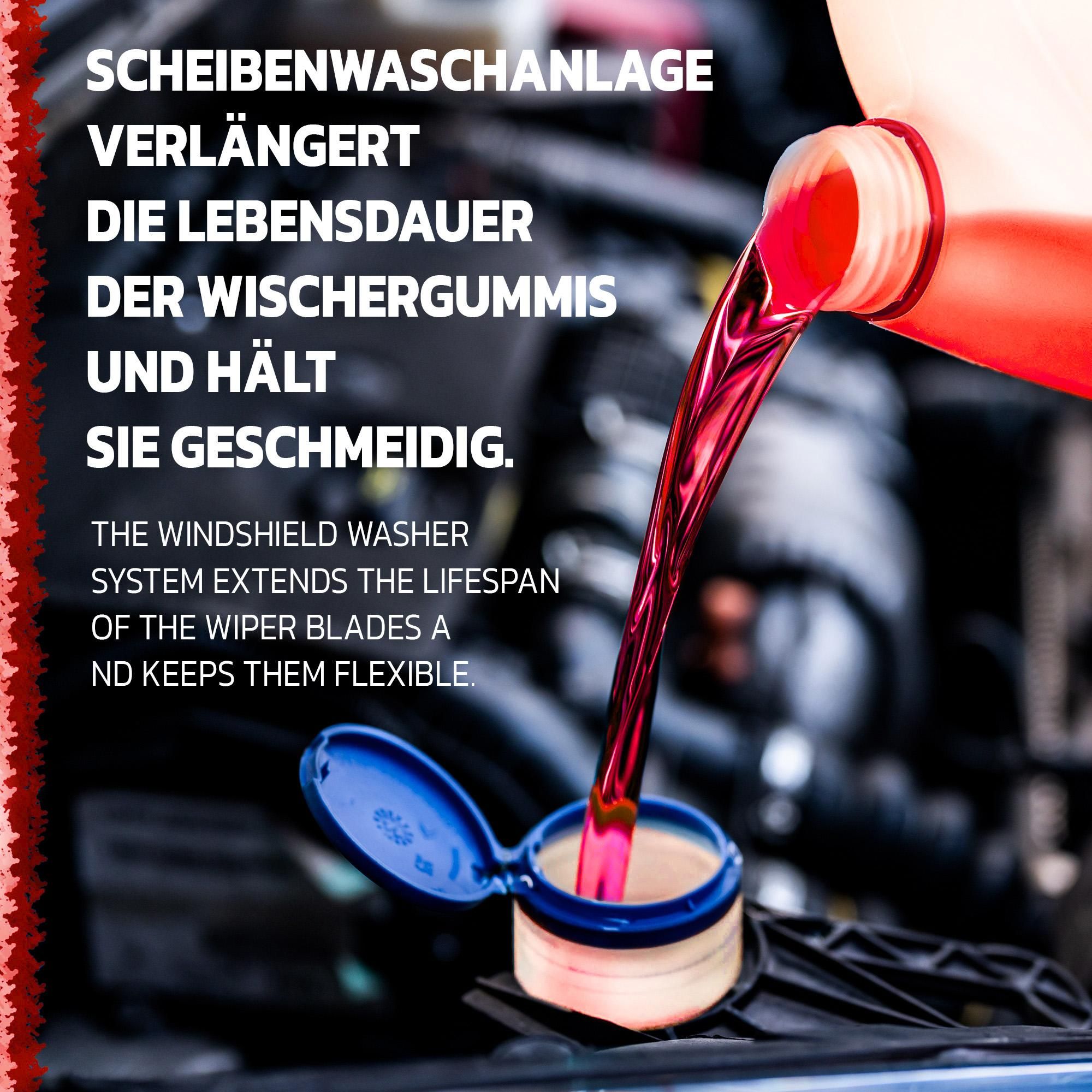 Scheibenfrostschutz mit Magic Red Duft | Schlierenfreier und effektiver Scheibenreiniger für den Winter | Gebrauchsfertige frostschutzmittel scheibenwaschanlage | 5L