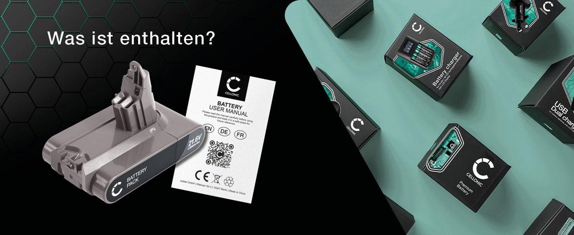 CELLONIC 1x Akku für Staubsauger Kompatibel mit Dyson V6, V6 Baby Child, V6 Baby plus Child, V6 - (2000mAh, 21.6V)