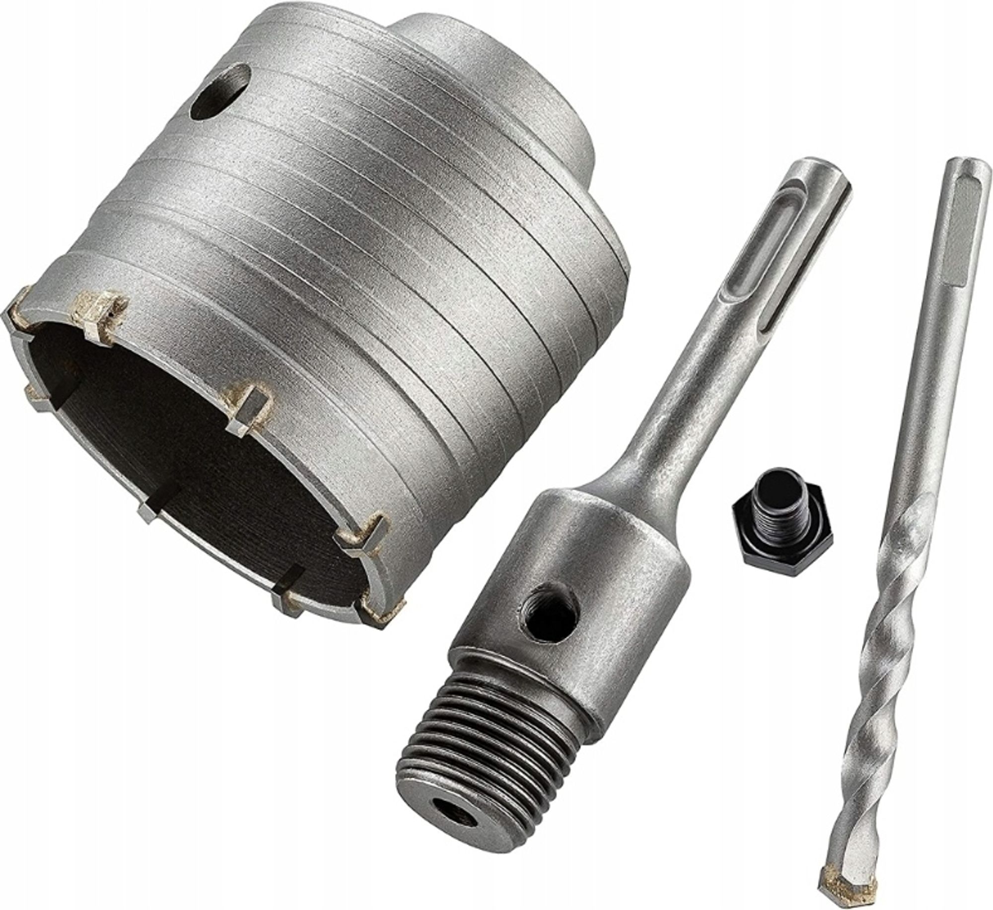 GEKO | Bohrkrone 65 mm, SDS Plus, Hartmetall, Dosenbohrer, Betonbohrkrone, Lochsäge, Mauerwerk