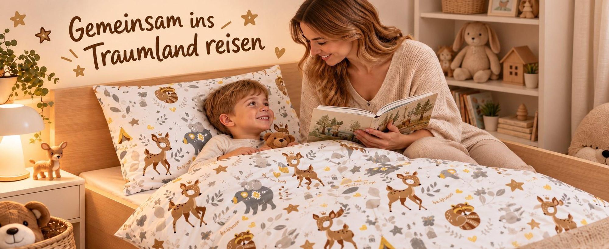 Kinderbettdecke ohne Bezug 90x120 cm Baumwolle Set mit Kissen Kinderdecke Afrika