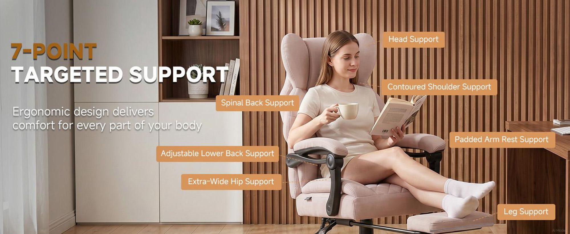 Sedia da gaming GTPLAYER, sedia da ufficio ergonomica con poggiapiedi e supporto lombare, poltrona direzionale ad alto schienale per persone alte, sedia da computer ampia e regolabile in altezza
