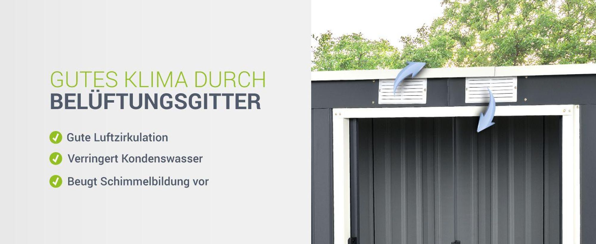 Juskys Metall Gerätehaus M mit Pultdach, Schiebetür & Fundament - 4m³ - Anthrazit