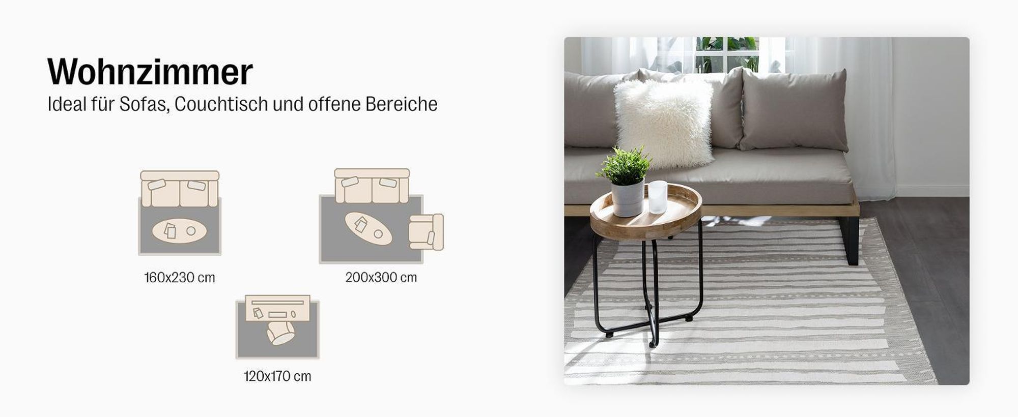 benuta In- & Outdoor Teppich Flora Creme 120x170 cm Teppich Wohnzimmer Outdoorteppich Rechteckig Muster Kurzflor