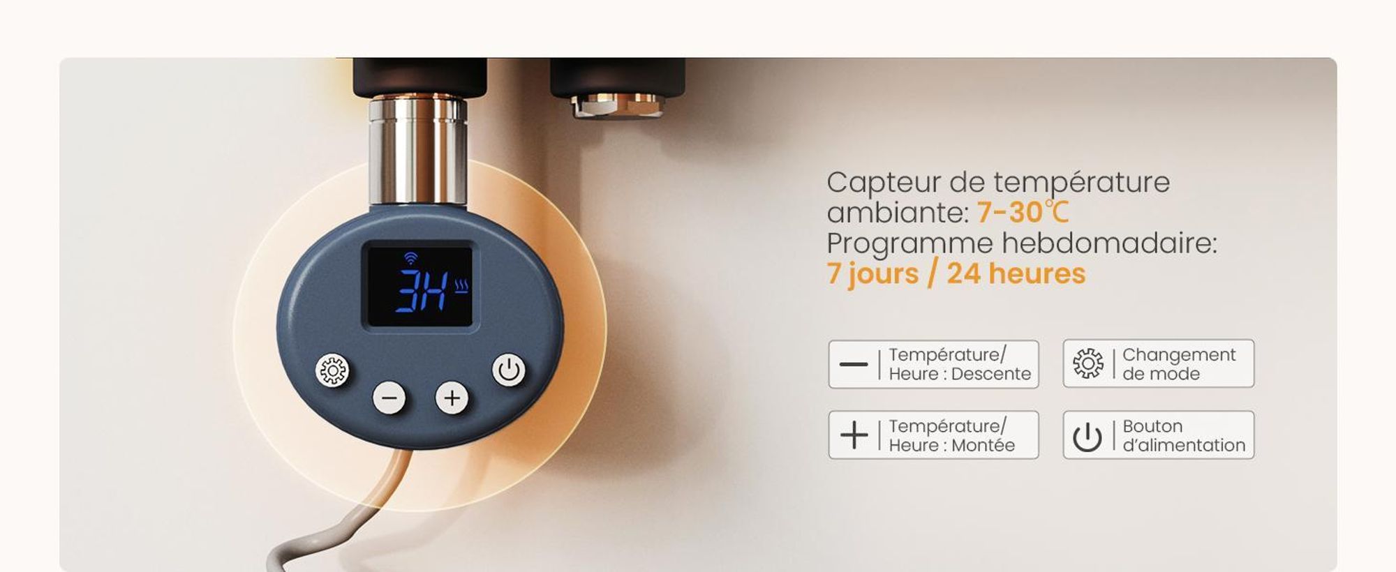 Radiateur de salle de bain EMKE électrique avecvia application Wi-Fi Thermostat Sèche-serviettes 1320 x 500 mm Anthracite Porte-serviettes 800 W Sèche-serviettes