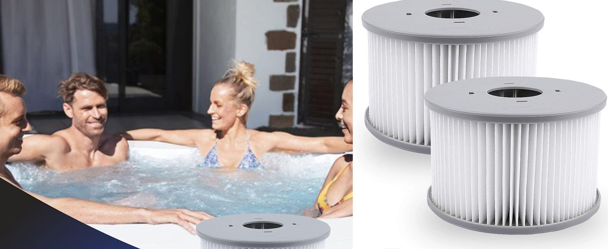 Packung mit 8 Ersatzfilterkartuschen für Mspa aufblasbaren Pool, Whirlpool