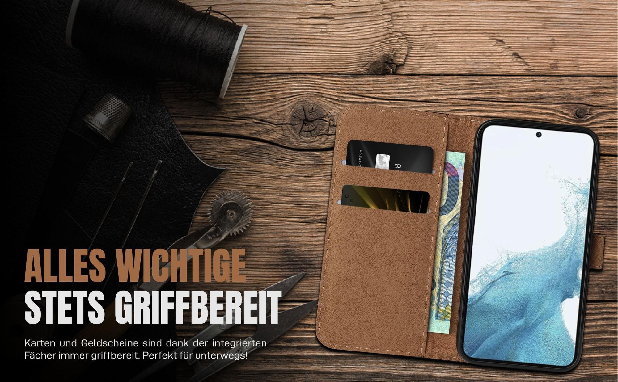 Klassische Schutzhülle für Xiaomi 17 mit Kartenfächern und Geldfach