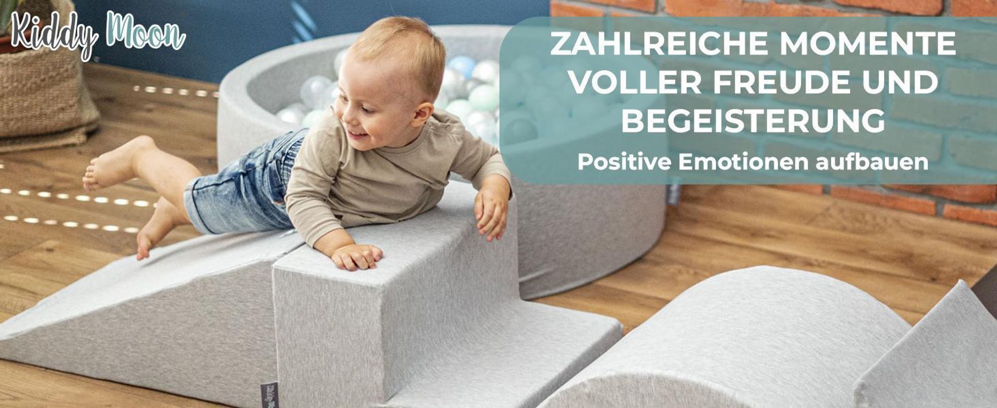 KiddyMoon Velvet Spielplatz Aus Schaumstoff Mit 100 Bälle 7cm Hindernisläufen Rund Bällebad Mit Zwickel Element Für Babys Und Kinder