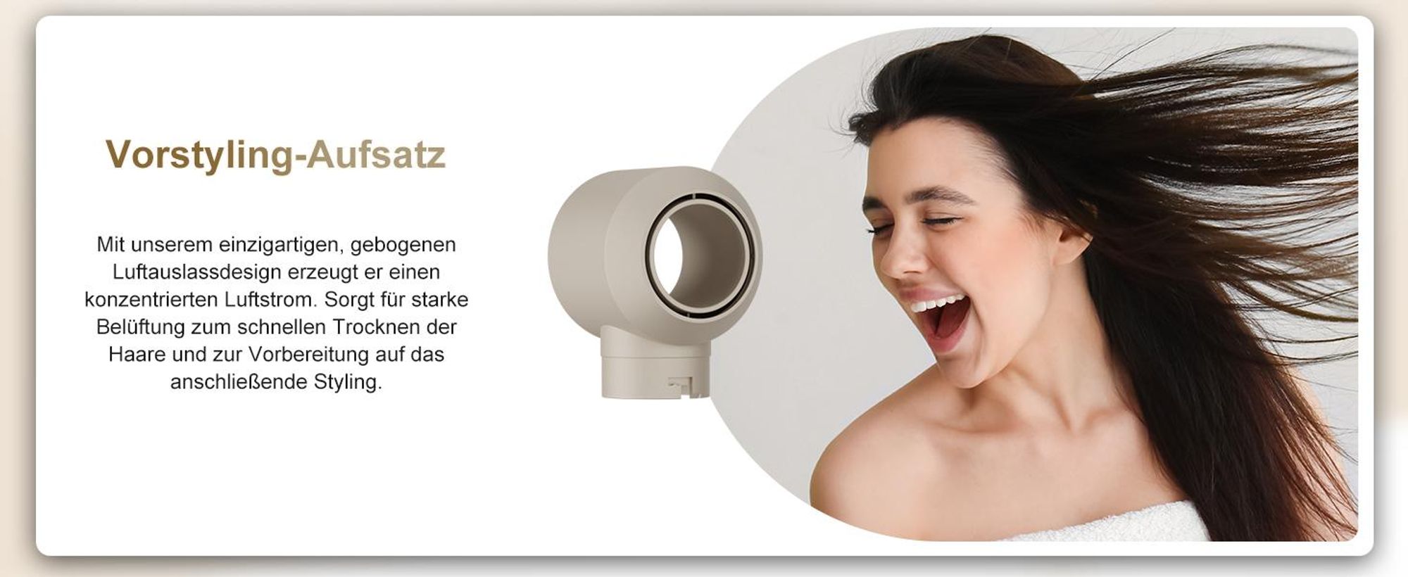 MCURO 6-in-1 Hairstyler mit Lockenstab, Warmluftbürste, Haarglätter & Föhn, 6 Aufsätze inkl. Aufbewahrungstasche für Glätten, Volumen & Locken, Gold