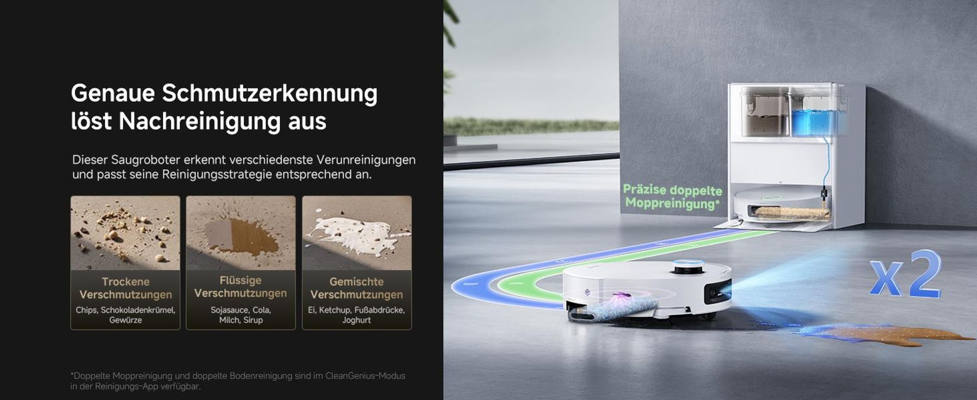 Dreame Aqua10 Ultra Track Complete Roboter Staubsauger,25KPa,100°C Wasserwäsche,Ausziehbarem Mopp,0 Tangle,KI-Navigation,All-in-One Dock,KI-Navigation