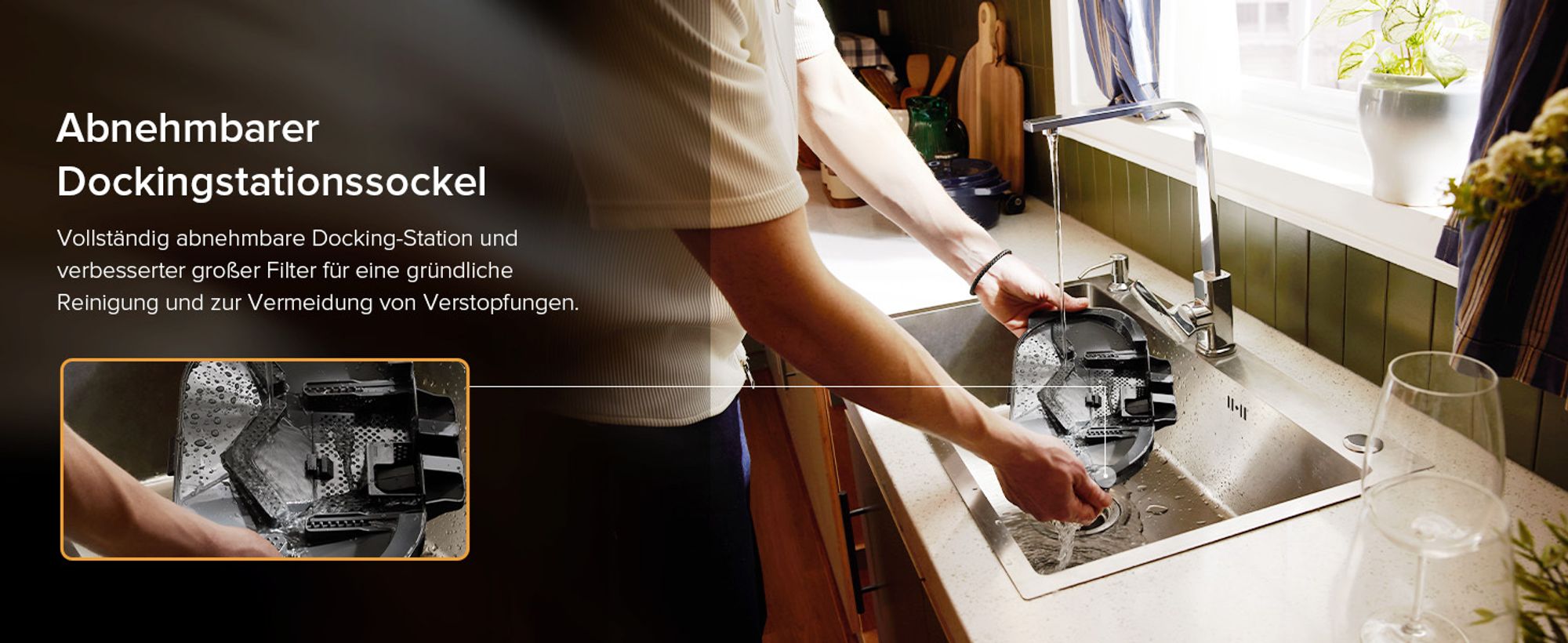 Roborock Qrevo S5V Saugroboter mit Wischfunktion, 12.000Pa, Zero-Tangle System, Warmlufttrocknung, Multifunktions-Dockingstation (Schwarz)