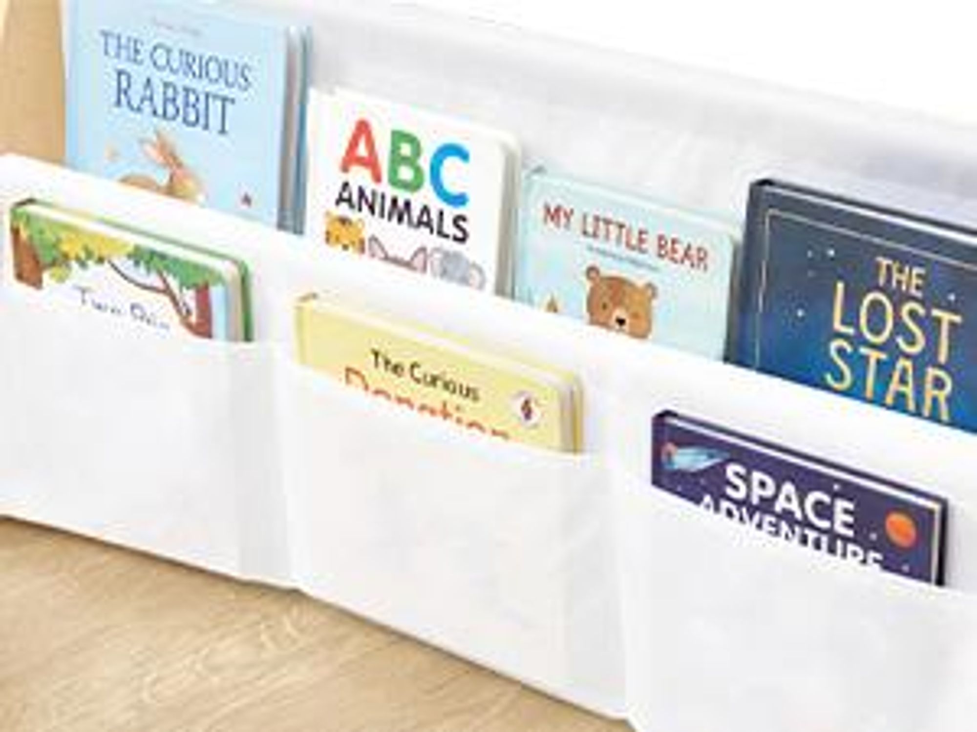 SONGMICS Kinderregal Bücherregal mit 4 Ebenen Sicher und Stabil für Kinderzimmer 62,4 x 25 x 60 cm Gelb und Weiß