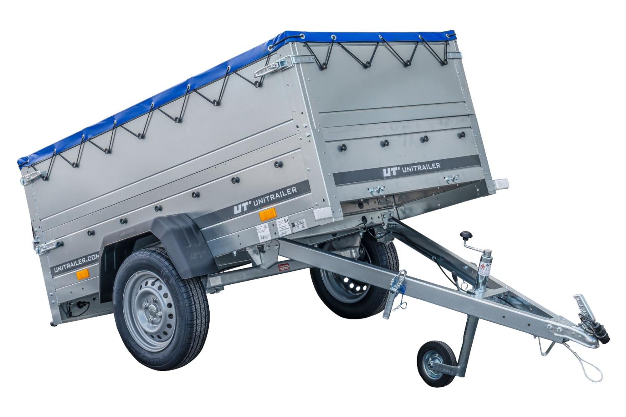 Kippbarer Pkw Anhänger GARDEN TRAILER 200 KIPP mit zusätzlichen Bordwänden, Stützrad und Flachplane