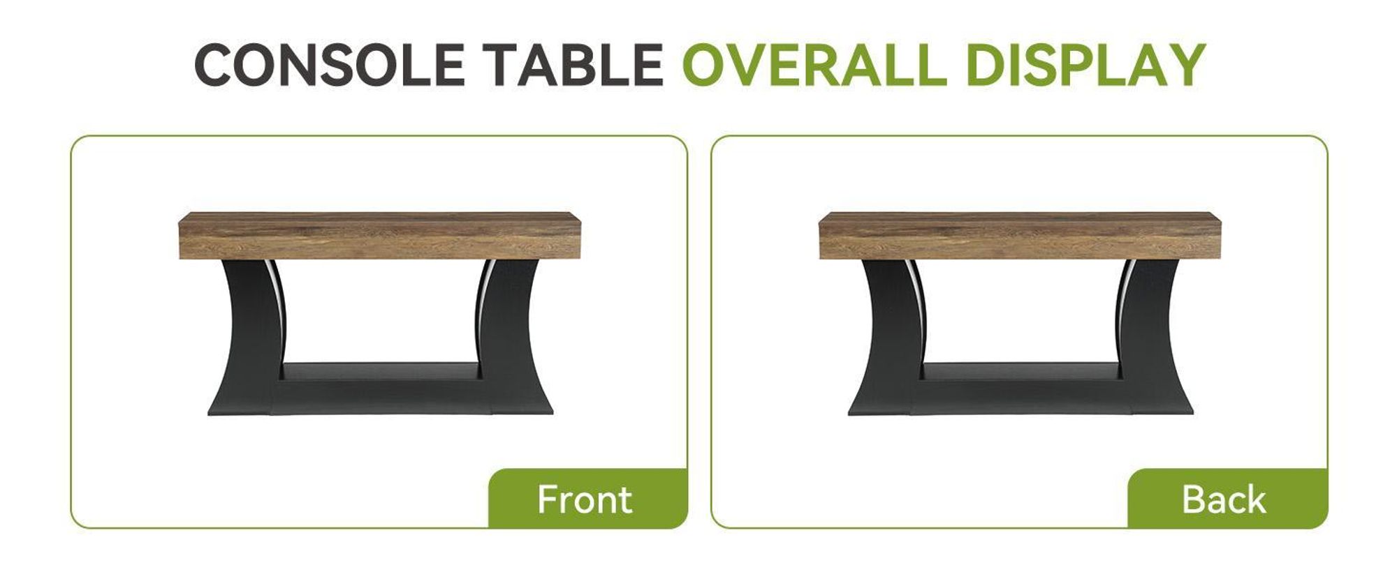 Table console table d’entrée style ferme de 160 cm pour salon, couloir, hall