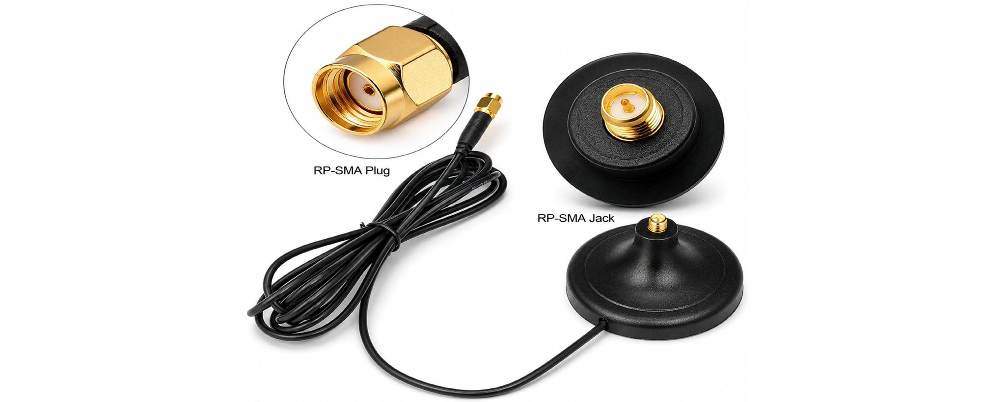 O01C WLAN Antenne 18 dBi – High Gain WiFi Antenne mit Standfuß & Verlängerungskabel Umbauset