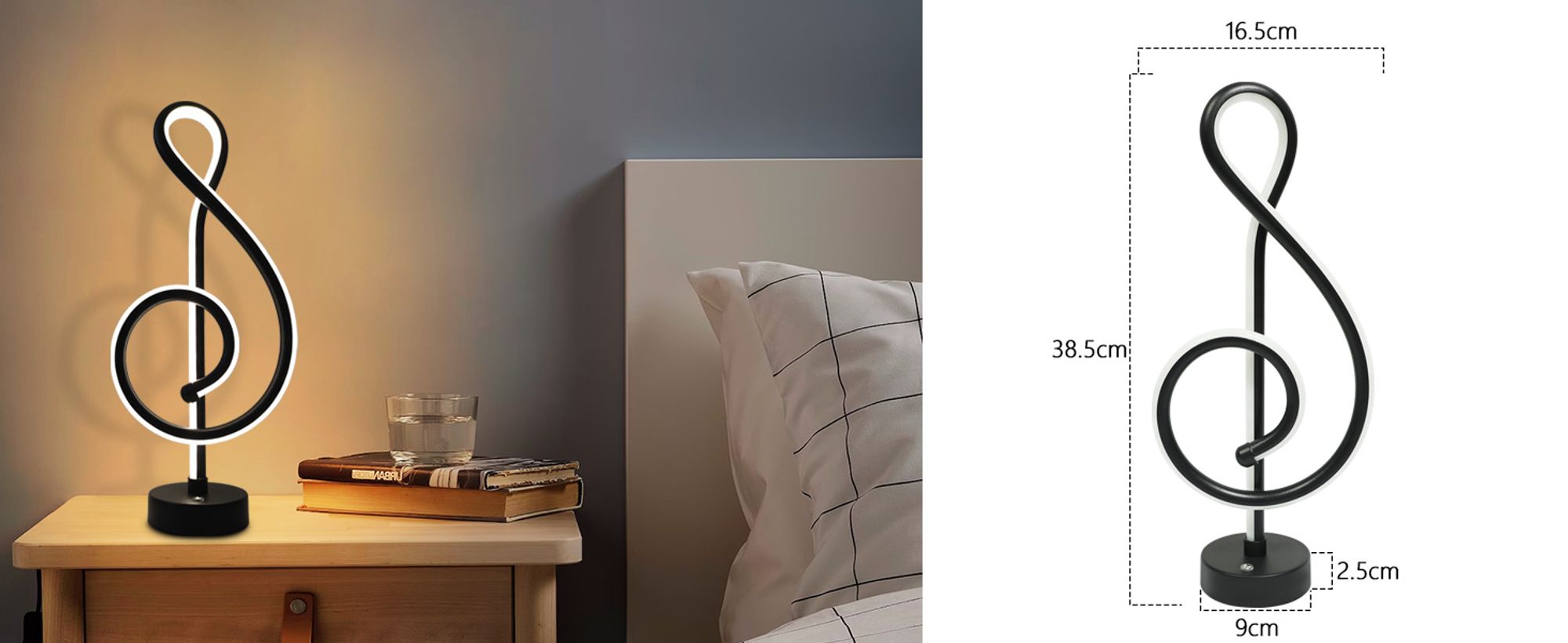 ZMH LED Tischlampe Nachttischlampe Kabellos Touch Dimmbar Akku Tischleuchte mit USB Aufladbar Schwarz Nachttischleuchte Wohnzimmer ohne Kabel Batteriebetrieben Modern Tischlampen für Schlafzimmer