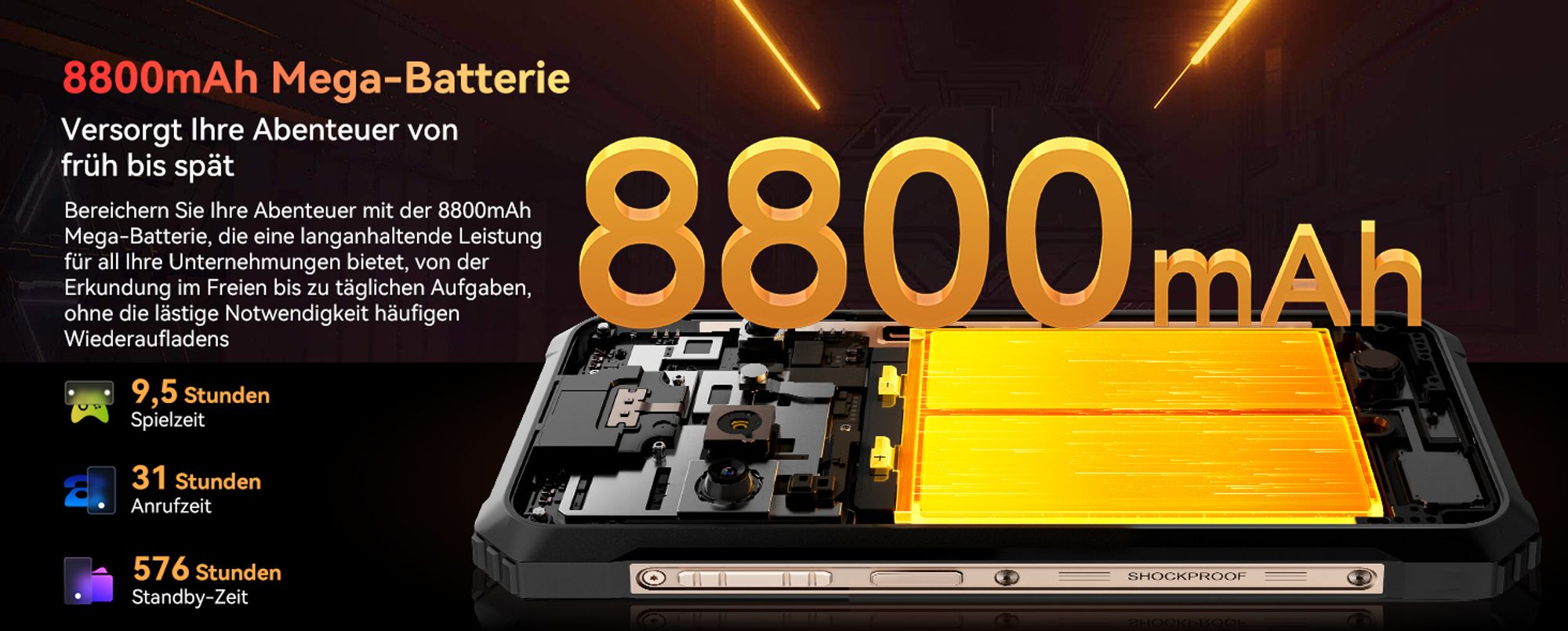 Blackview BL9000Pro 5G AI outdoor Handy, MediaTek Dimensity 8020, 36 GB(12+24 GB) + 512 GB Smartphone,  6,78" FHD+/120 Hz/8800 mAh+120W, NFC, IP69K