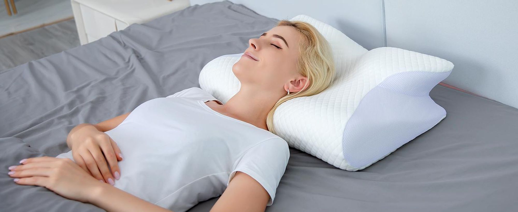 Nackenkissen, Memory Foam Kissen, Orthopädisches Kissen, Kopfkissen, Schlafkissen, Gegen Nackenschmerzen, für Seitenschläfer & Rückenschläfer