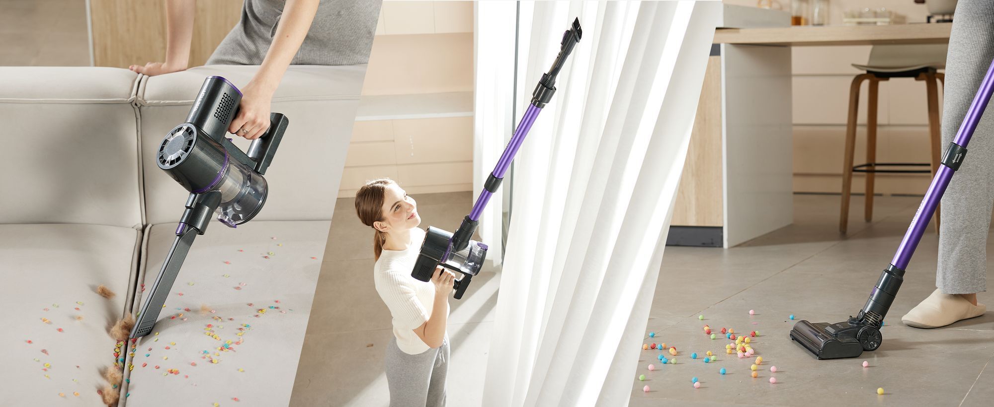 Bezprzewodowy odkurzacz Vactidy V8 Pro 35000 Pa, odkurzacz akumulatorowy 8 w 1, 45-minutowy samostojący odkurzacz ręczny do dywanów, sierści zwierząt, drewna i twardych podłóg