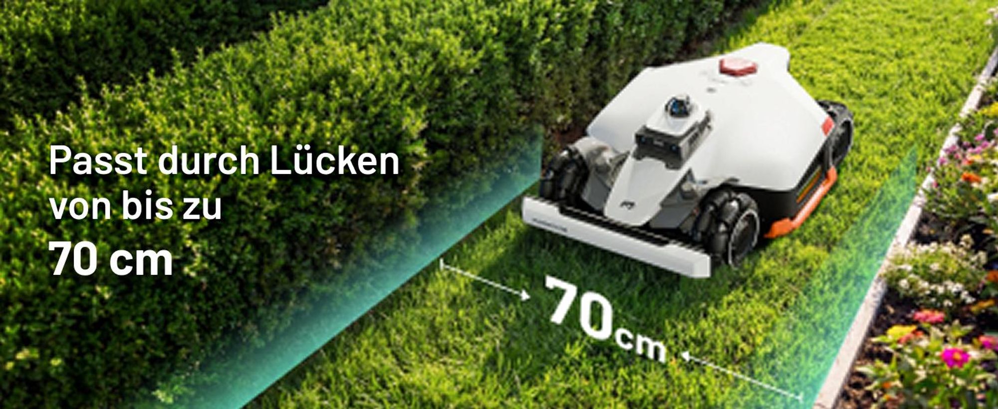 Mähroboter Mammotion LUBA 3 AWD 3000 mit Garage, Waschständer, bis 3000 m², Allradantrieb, 80% Steigung, Auto-Kartierung, 4G-Modul, APP