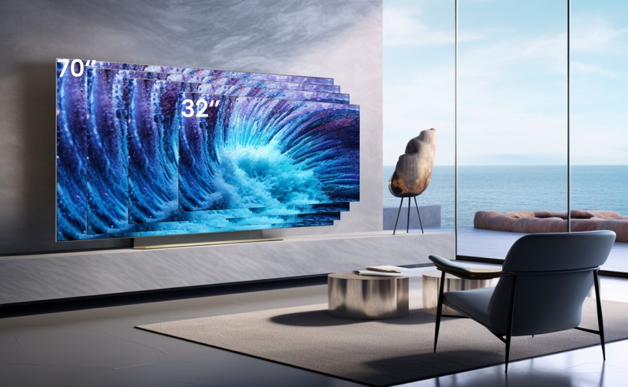 FCH 32-86 Zoll TV Wandhalterung Wandhalter LCD LED VESA 600x400 Flach neigbar Tragfähigkeit 50 kg