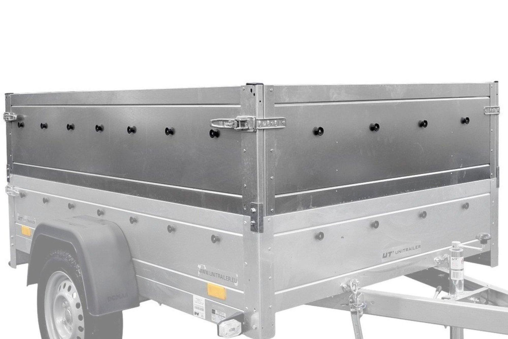 Pkw Anhänger Neu GARDEN TRAILER 150 KIPP mit zusätzlichen Bordwänden, Stützrad und blauer Flachplane