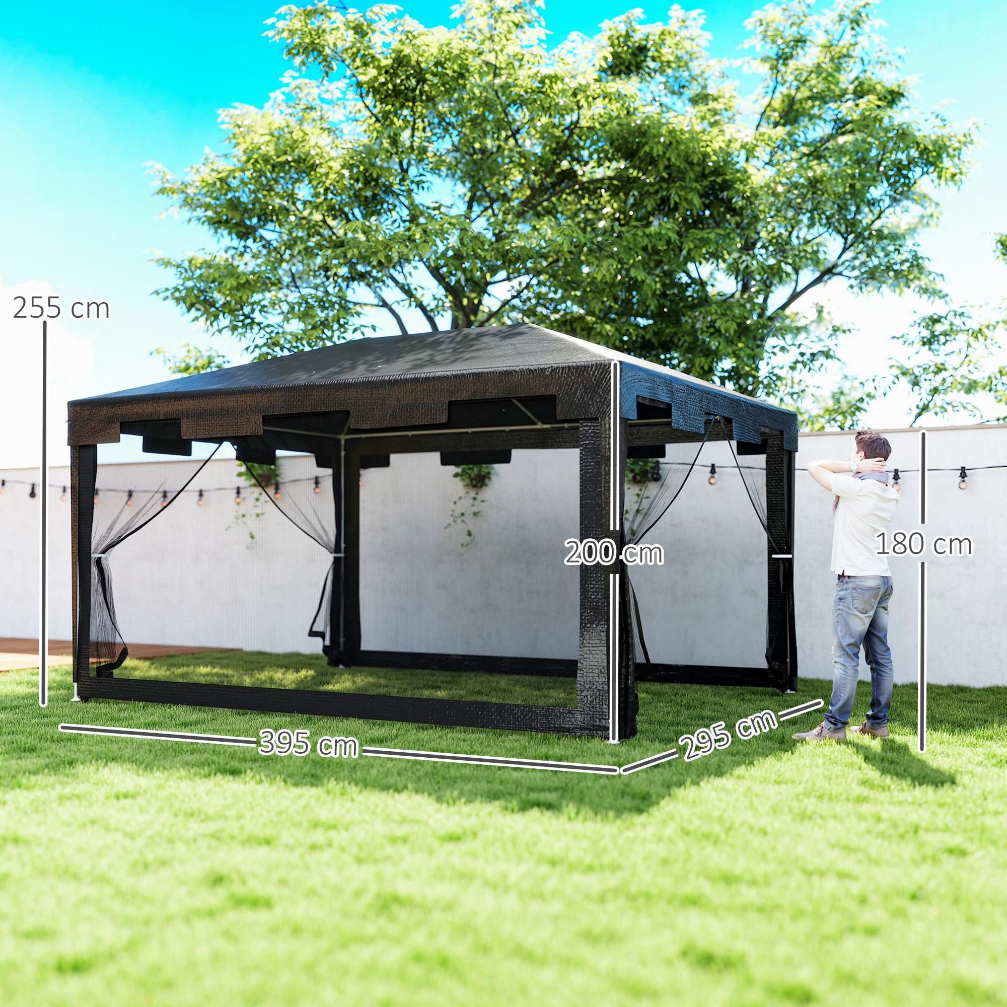 mit Seitenwänden Gartenzelt