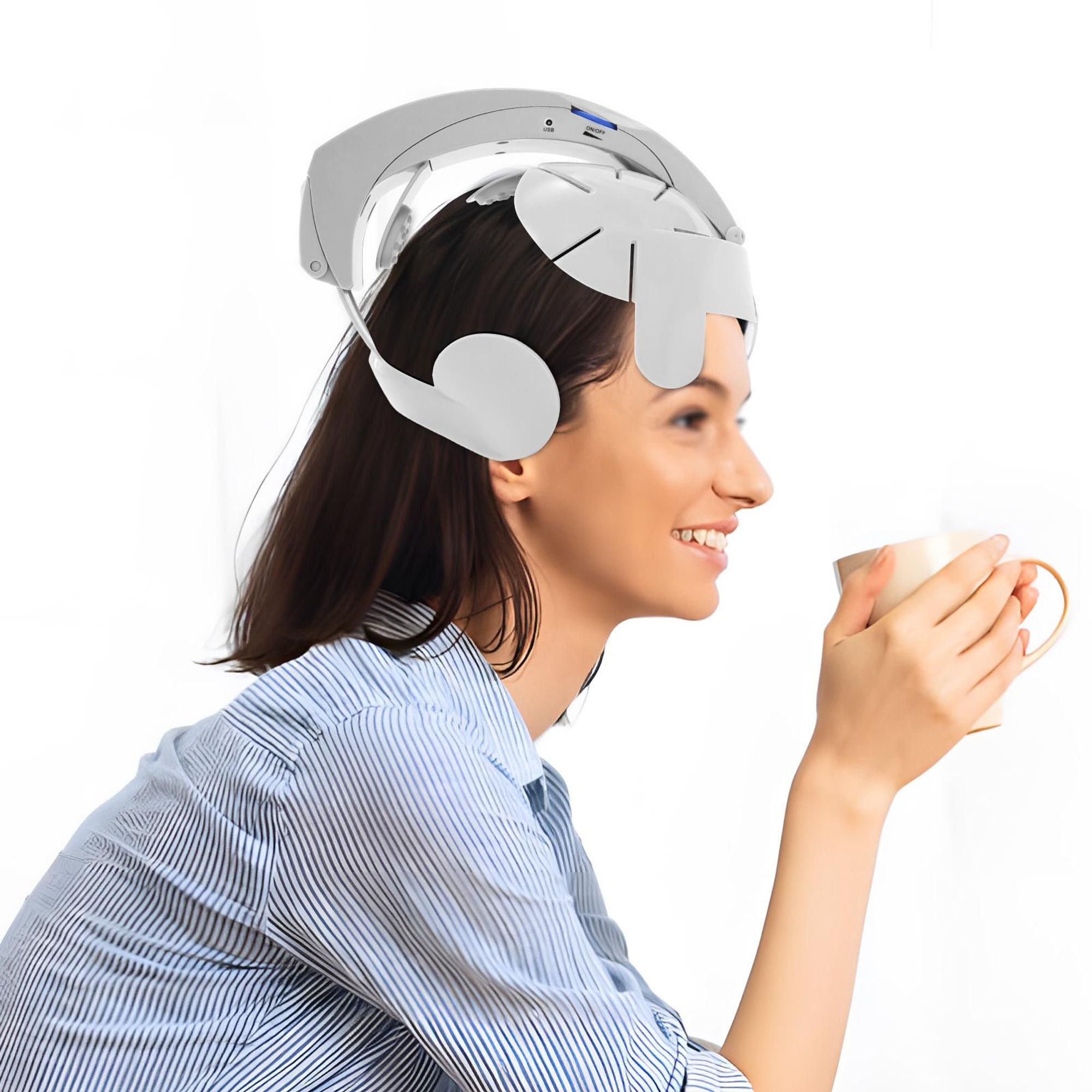 Elektrisches Kopfmassagegerät, Elektrischer Massagehelm, Multi Acupoint Kopfmassagegerät