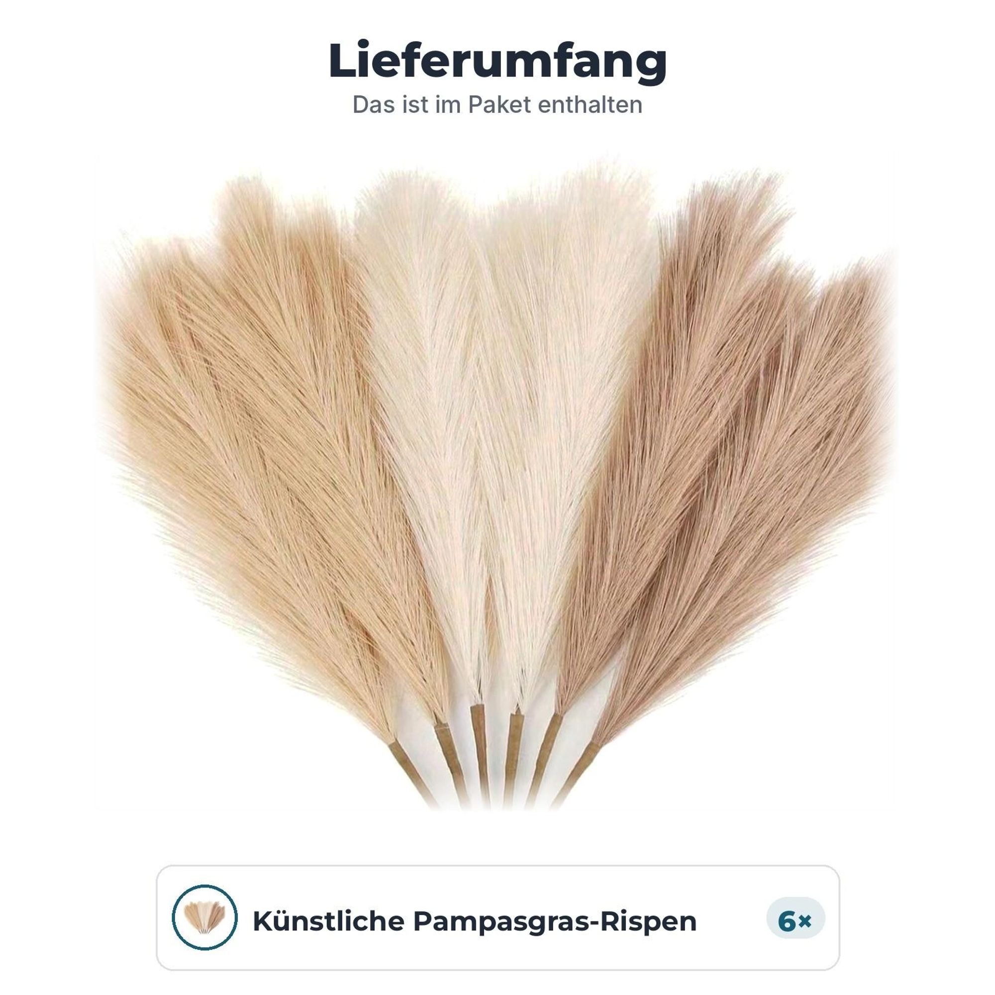 Sechs Kunstgras-Rispen als Set