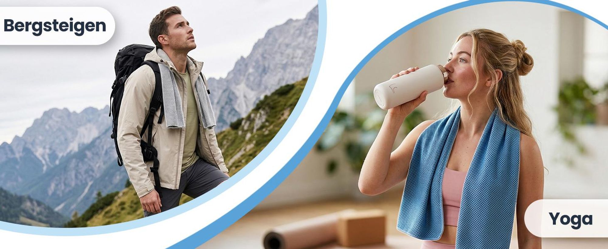 Kühlendes Handtuch Set, Kühltücher, Kühlhandtuch Sport Cooling Towel, Für Fitness Gym Golf Yoga Laufen Sports Übung Sommer Heißes Wetter Outdoor