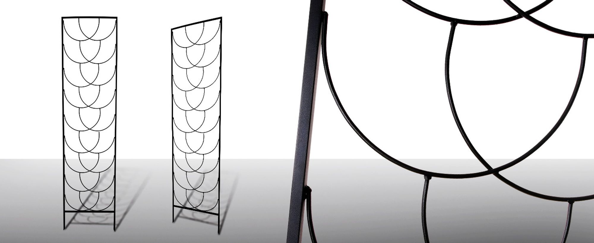 Garten Terrasse PERGOLA für Rankhilfe Rosen Metall schwarz Rosenspalier 150 cm