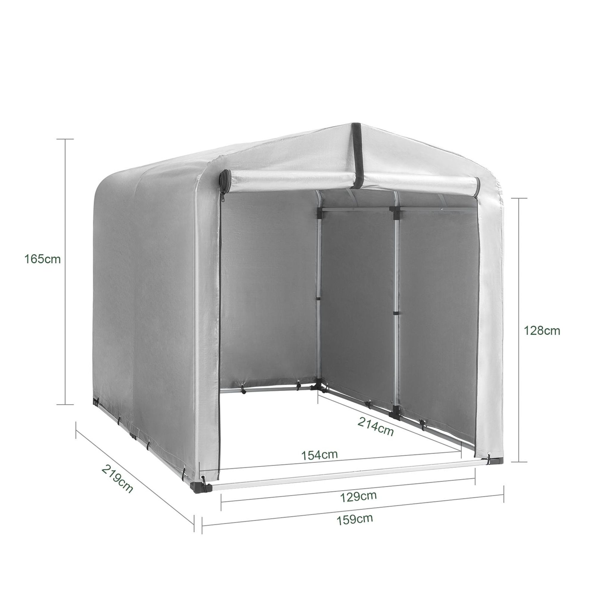 SoBuy Fahrradgarage wetterfest Geräteschuppen Fahrradgarage für 2-4 Fahrräder Carport Zelt mit UV-Schutz Fahrradschuppen Motorrad Garage KLS11-L