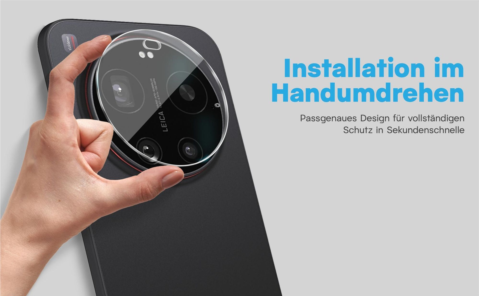 2x Kameraschutz aus 9H Glas für Xiaomi 17 Ultra in passgenauem Design