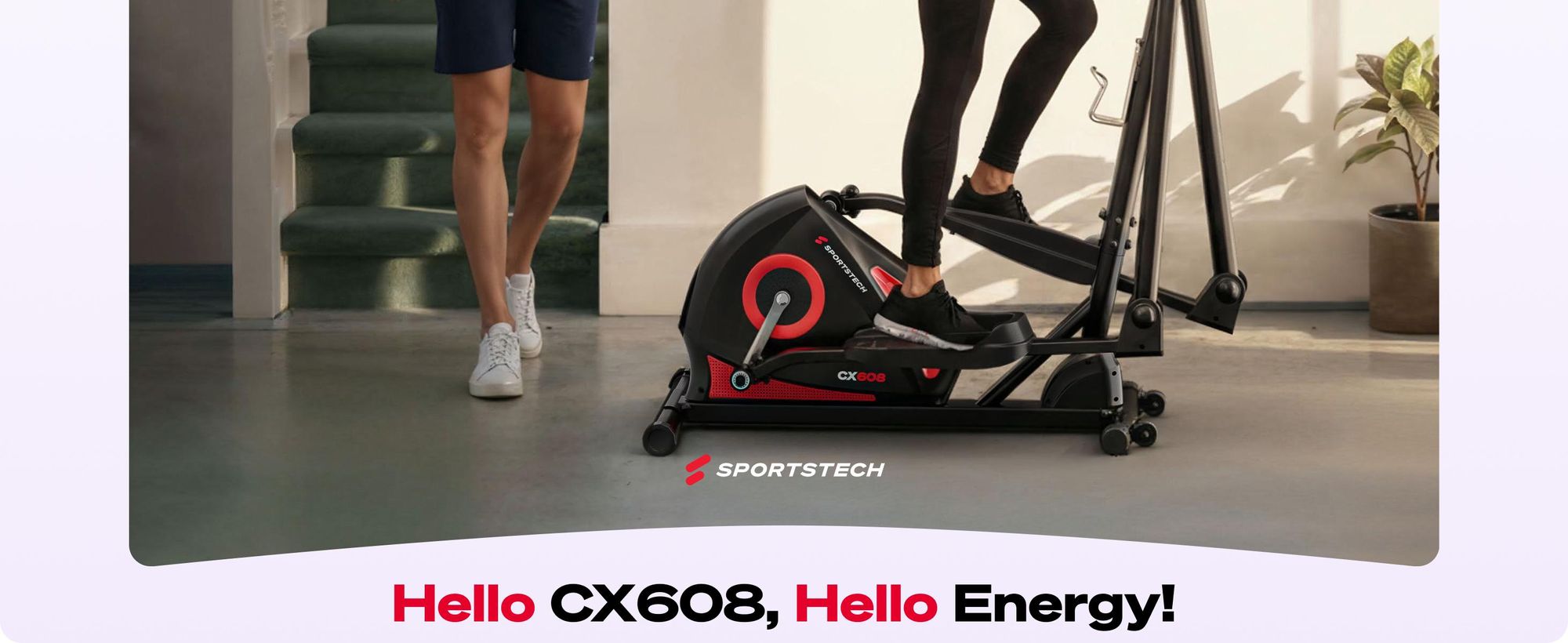 Sportstech Crosstrainer CX608, LCD- Display, App-Steuerung
