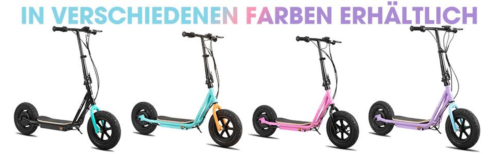Faltbarer E-Scooter für Kinder ab 5 Jahren, 12 Zoll Luftreifen, höhenverstellbarer Lenker