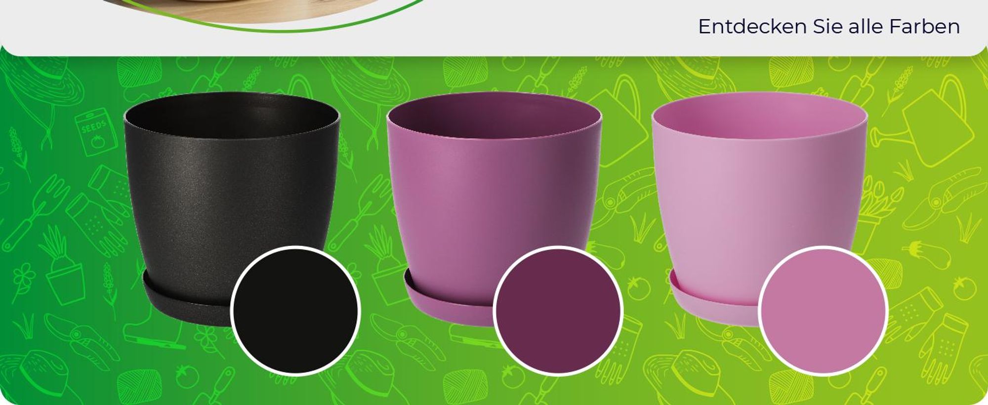 KADAX Matte Blumentopf "Agen", Pflanzkübel mit Untersetzer, Rosa, 20 cm
