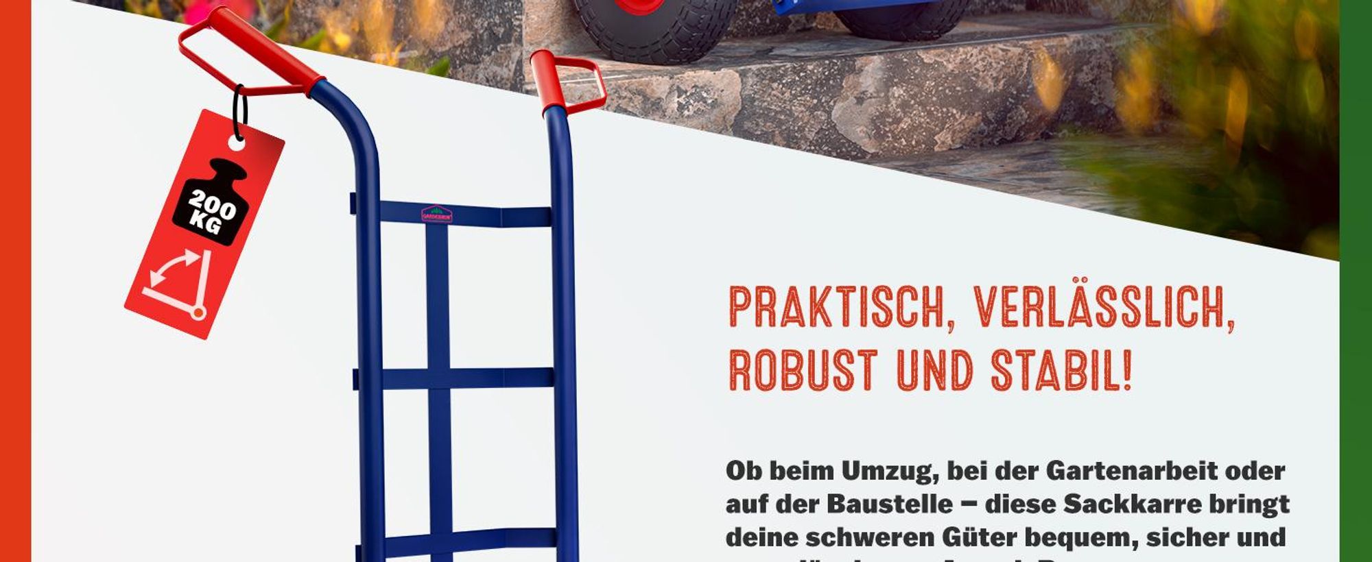 GARDEBRUK Sackkarre Klappbar 200kg blau