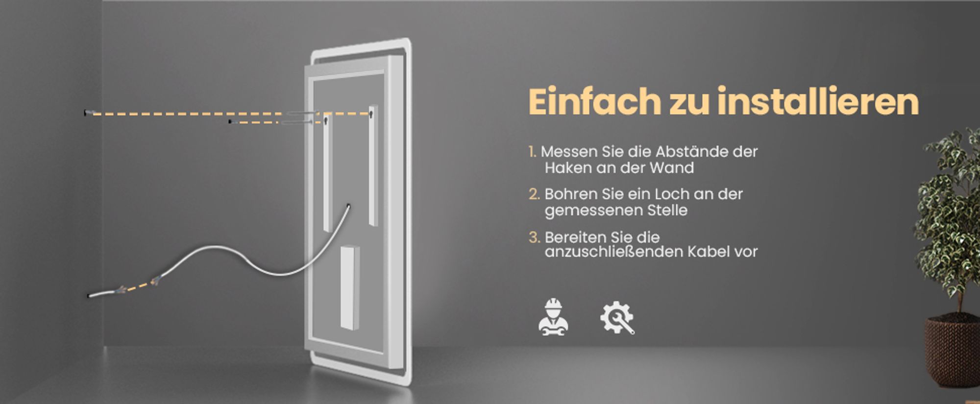 Heilmetz LED Badspiegel 100x60cm Beleuchtung Badezimmerspiegel mit Bluetooth 4.1 Lautsprecher, Touch-Schalter mit 3 Lichtfarbe 3000-6500K, Dimmbar