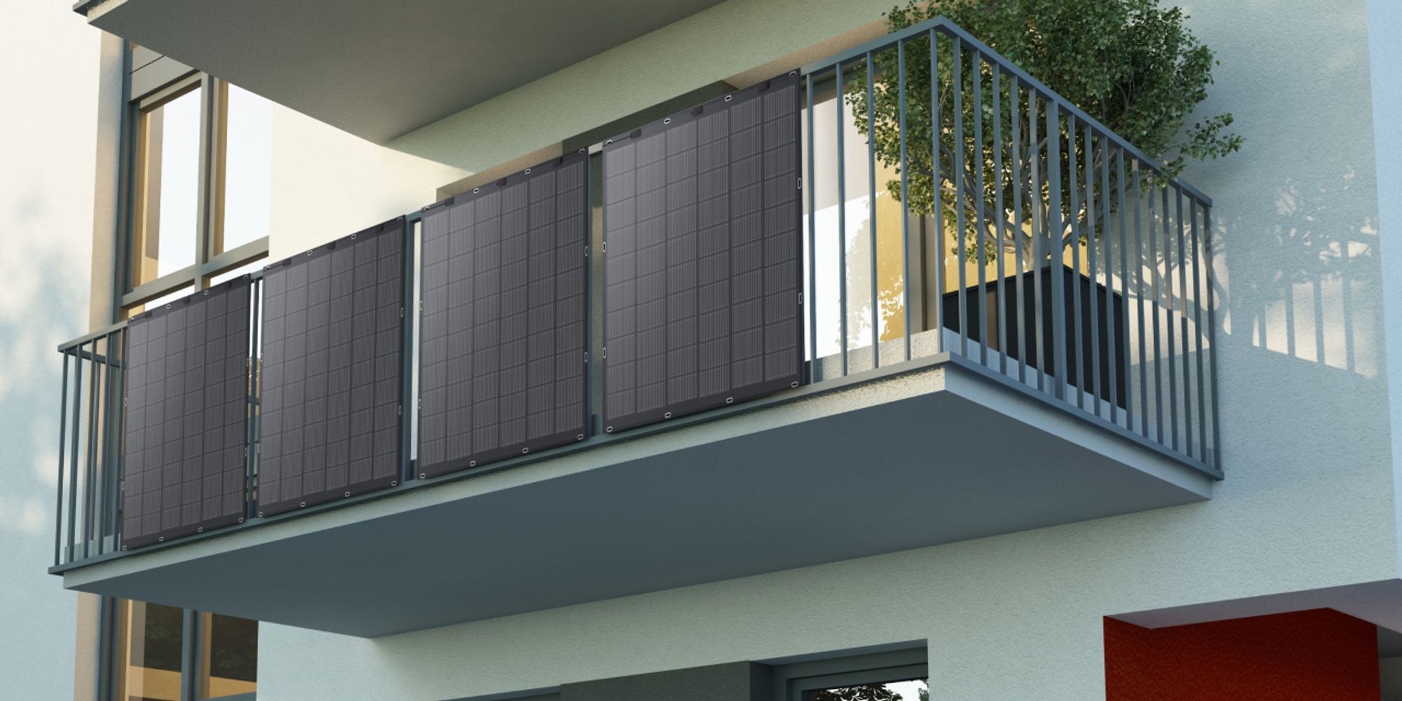 Flexibel Solarpanel 450W, Solarmodul 2x225W für Balkon Dach Wand und Wohnmobil, IP68 Wasserdicht Photovoltaik 213°Biegung