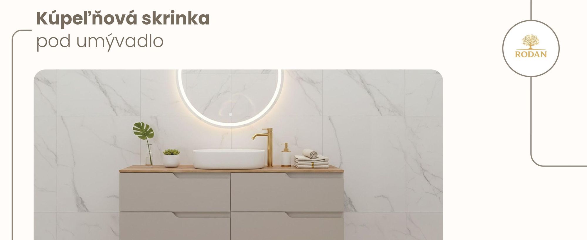 RODAN, moderná skrinka pod umývadlo, skrinka do kúpeľne, kúpeľňový nábytok, kúpeľňová skrinka