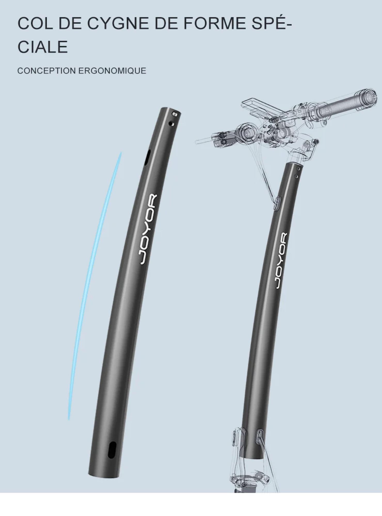 JOYOR C10E ABE Certified Pliable Trottinette électrique - Batterie 48V10.4AH Pneus de 10 Pouces - Noir