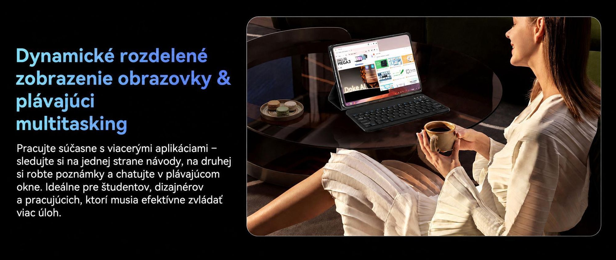 Tablet Nexall N90 s Androidom 16, 12" FHD InCell s obnovovacou frekvenciou 120 Hz, 24 GB (8 + 16) RAM + 128 GB ROM (podpora TF kariet až do 2 TB), 5G, Wi-Fi/4G SIM, 9000 mAh/18 W, Gemini AI, s perom/klávesnicou/myšou