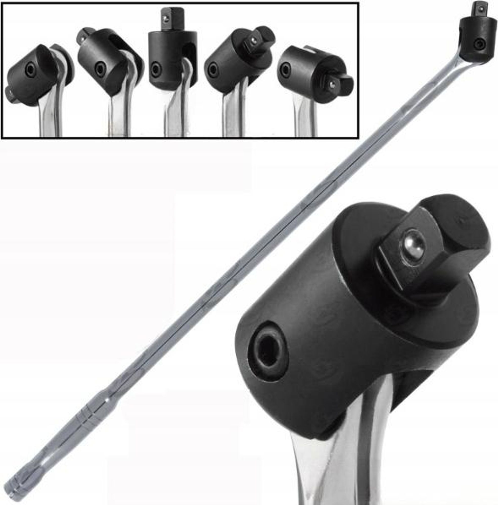 LUXTOM | Kloubová rukojeť, 1/2", 750 mm, zásuvná otočná rukojeť, tlačná rukojeť s kloubem, kloubová páka