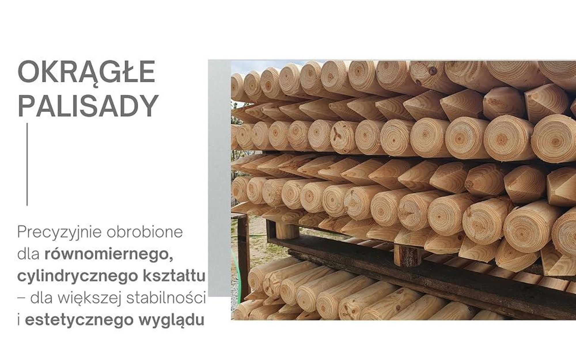 TIMBERMIK Palisada Drewniana Ø6 cm 140 cm 4 szt. Paliki Sosnowe do Drzew i Ogrodu Nieimpregnowane