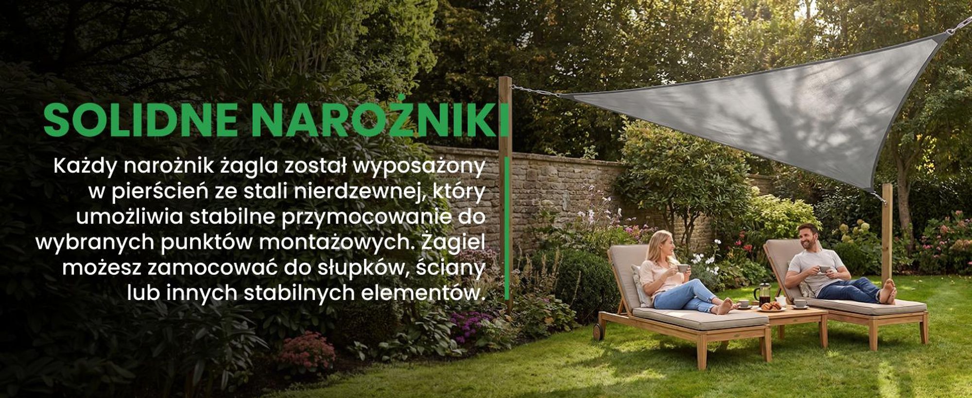 Trójkątny przeciwsłoneczny żagiel ogrodowy wodoodporny 3 na 3 na 3 metra szary