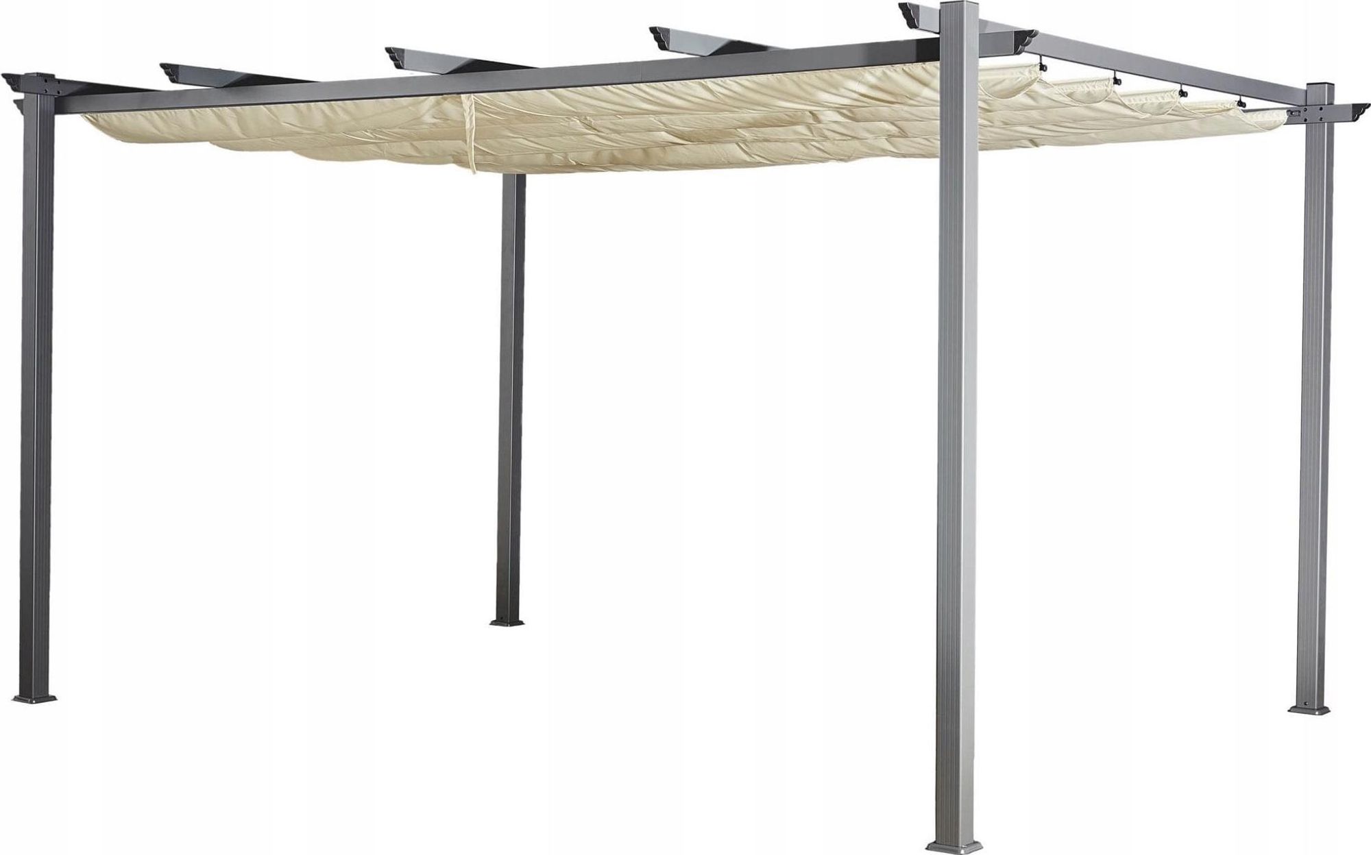BelloGriardino | Gartenpergola 3 x 4 m - Ecru - Wetterfest - Elegantes Design - Sonnenschutz