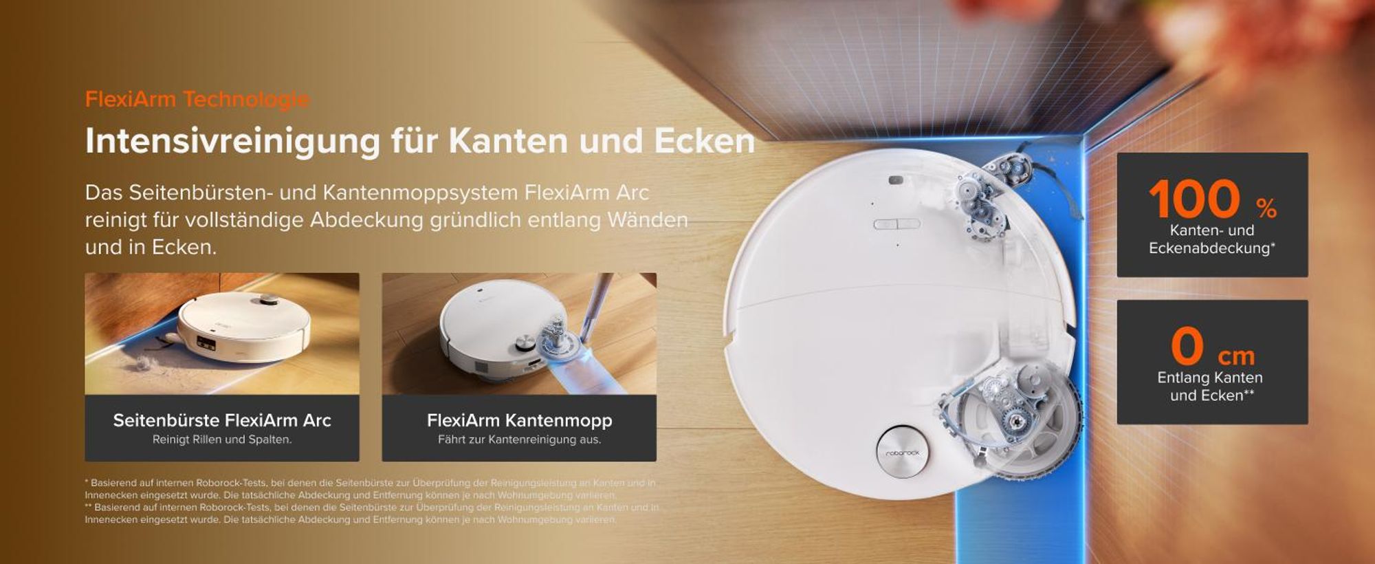 Roborock Saros 20 Neo Set Saugroboter mit Wischfunktion, 36.000 Pa, Dual Zero-Tangle-System, FlexiArm Technologie 100°C Heißwasser-Moppwäsche, Weiß