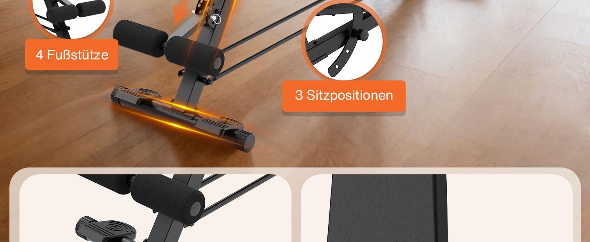DH FitLife 2026 Premium 6-in-1 Hantelbank Verstellbar, Multifunktionale Trainingsbank, Schrägbank, Flachbank, Rückentrainer, 350kg