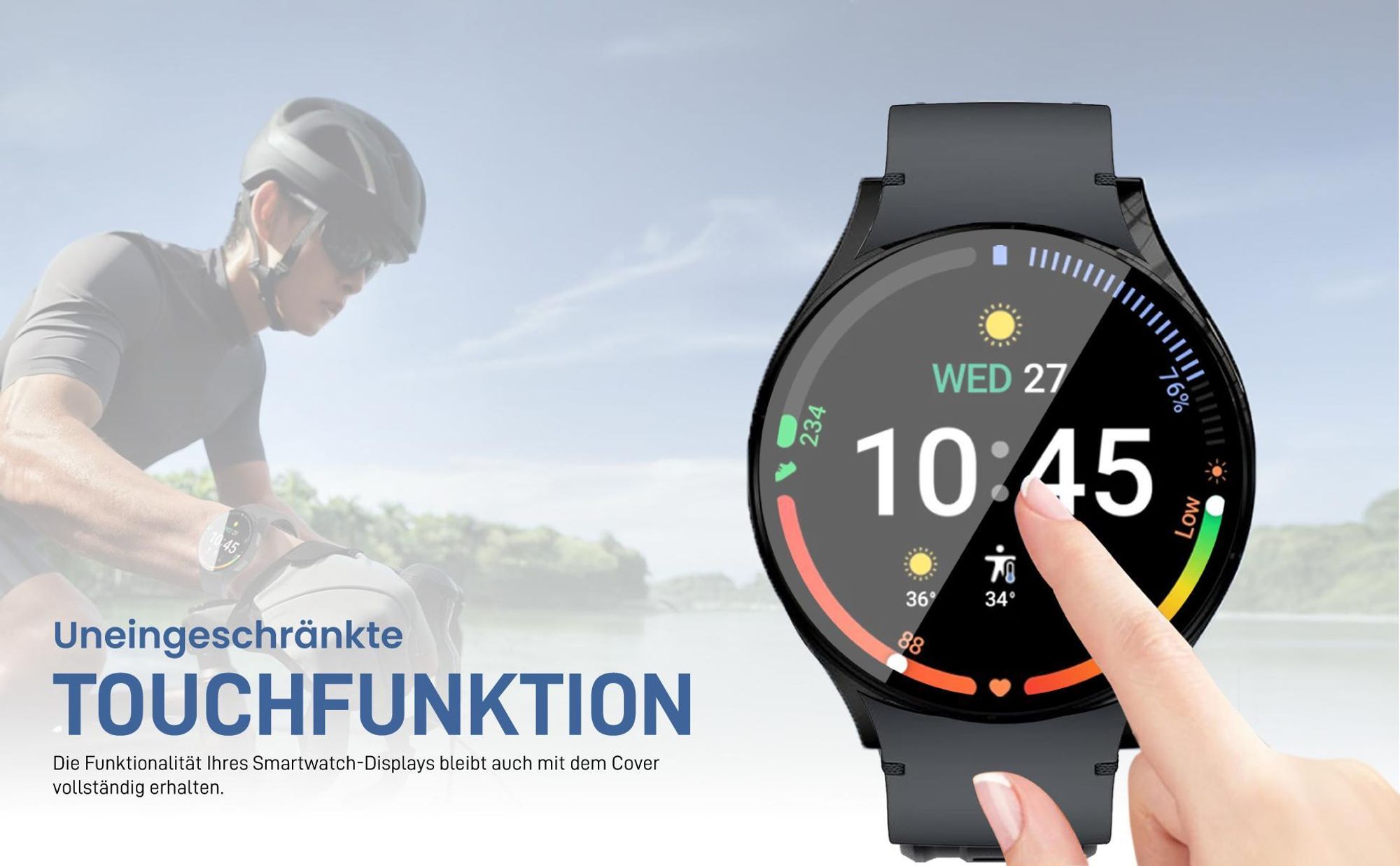 Transparent Watch Bumper für Samsung Galaxy Watch 6 44 mm mit Aufprallschutz