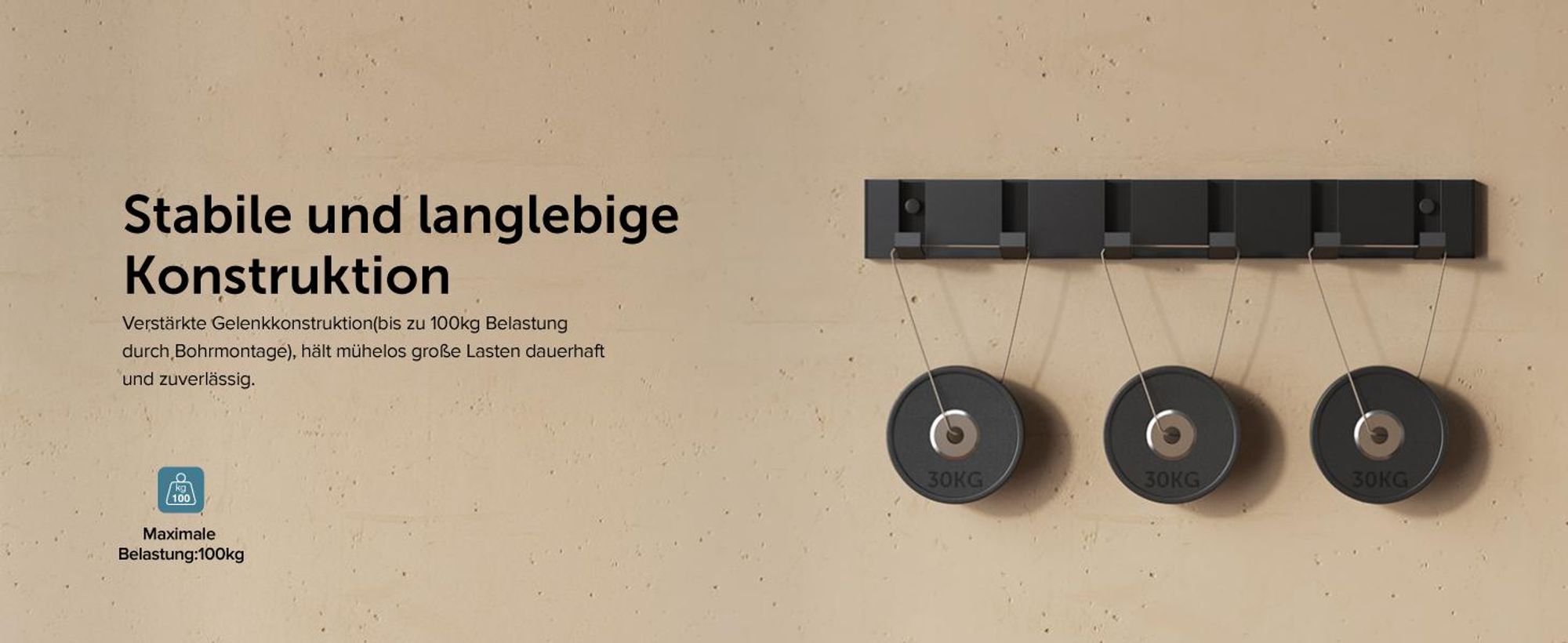 doporro Garderobenhaken Wand Moderne Wandgarderoben aus Aluminium Garderobenleiste klappbar kleiderhaken mit 4 Beweglichen Haken Wandhaken Grau